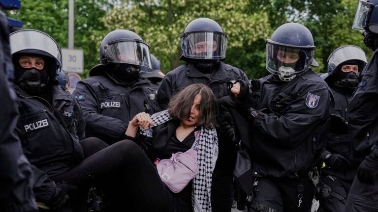 Berlin'deki Pro -Palistin protestoları yaralanmalar ve tutuklamalarla sona erdi